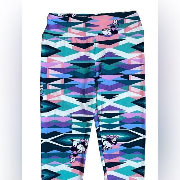 LuLaRoe One Size Leggings • Disney’s Minnie Mouse • Multicolor•Geometric Designs - Picture 2 of 12